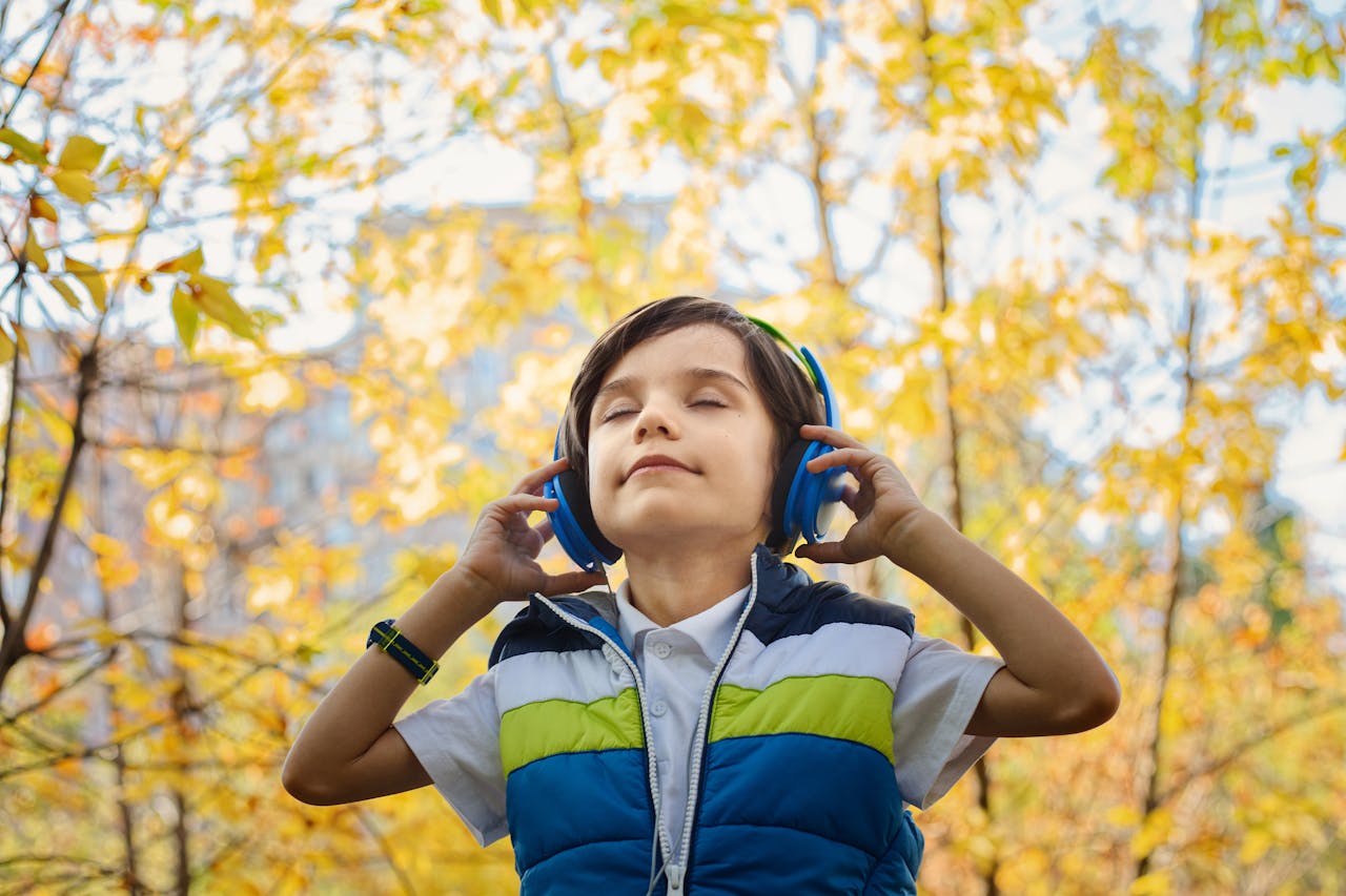 Children enjoying music activities